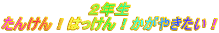 ２年生 たんけん！はっけん！かがやきたい！ 